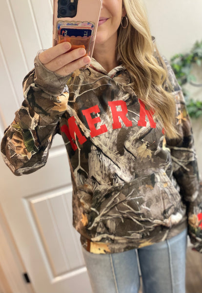 Oversized Merry Camo Ampersand Ave. Hoodie