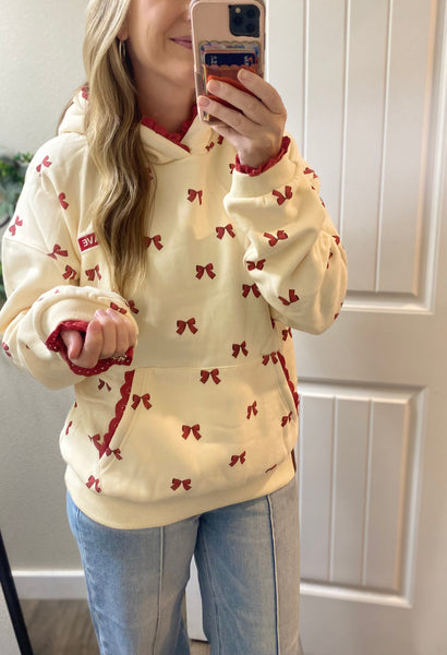 Red Bow Ampersand Ave Comfort Fit Hoodie