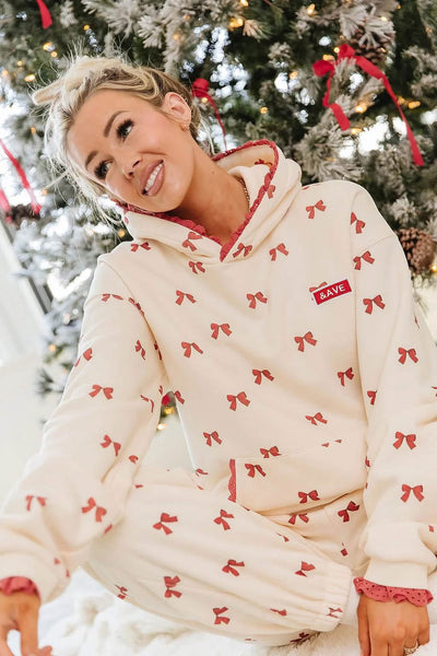 Red Bow Ampersand Ave Comfort Fit Hoodie