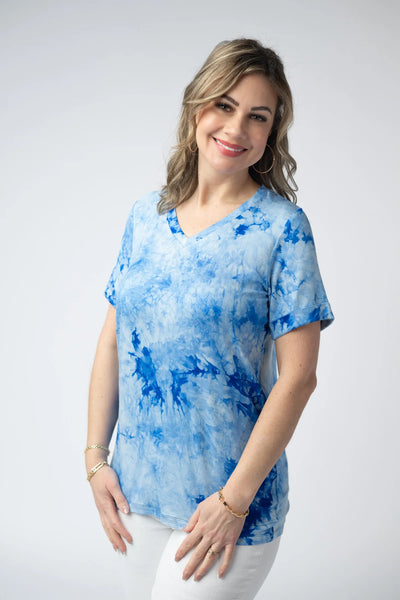 MM Tie Dye Cuffed Short Sleeve Top