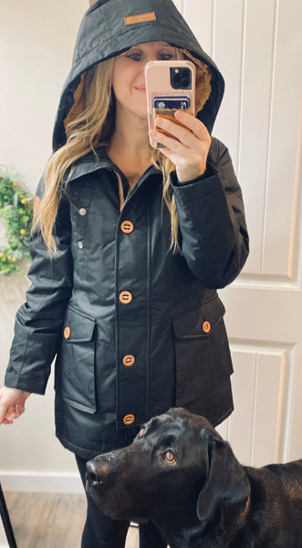 Waterproof Black Wanakome Parka (removable hood)