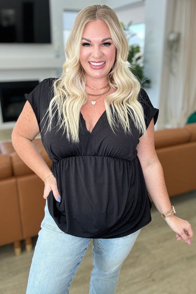 Peplum Top in Black