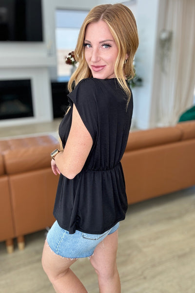 Peplum Top in Black
