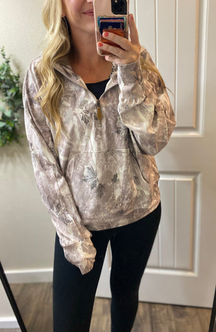 Light Grey Camo 1/4 Zip
