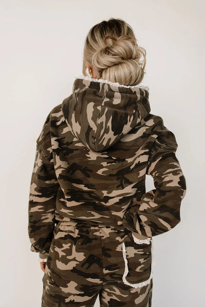 Camo/Animal Cozy Lace Sweatshirt or Joggers