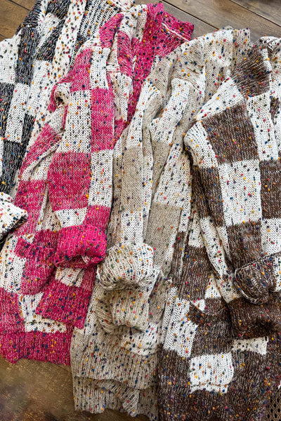 Checkered Confetti Cardigan