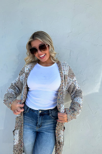 Checkered Confetti Cardigan
