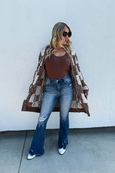 Checkered Confetti Cardigan