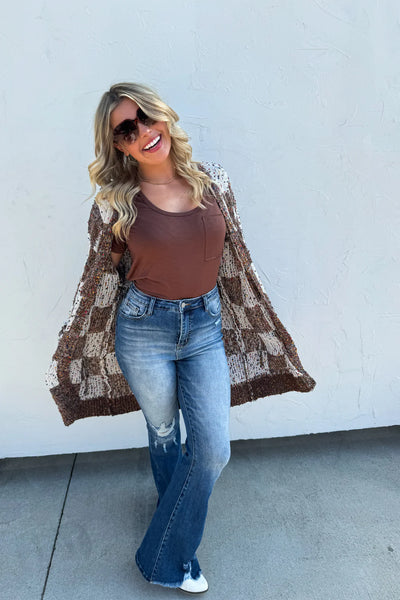 Checkered Confetti Cardigan