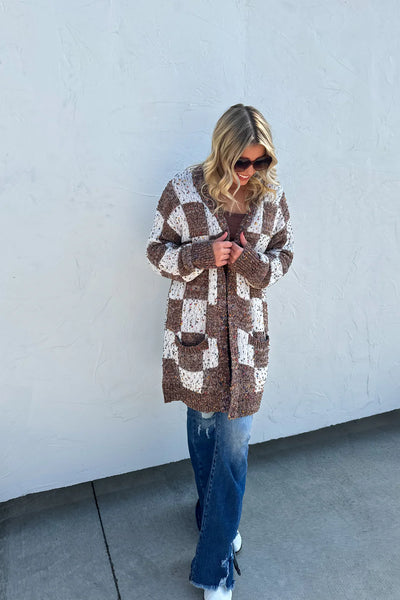 Checkered Confetti Cardigan