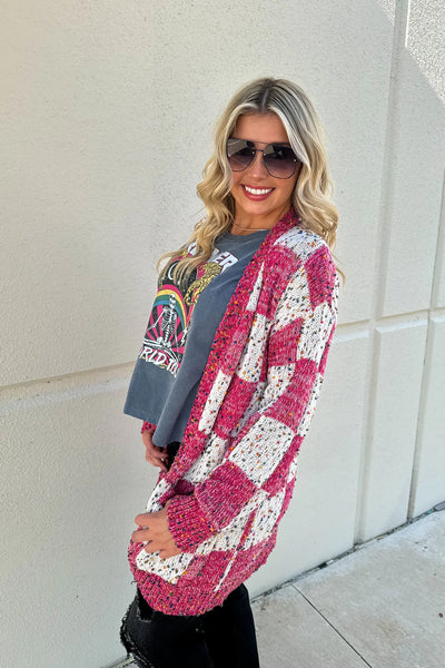 Checkered Confetti Cardigan