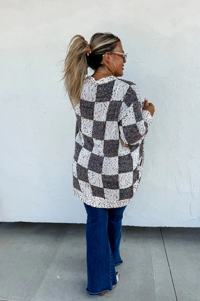 Checkered Confetti Cardigan
