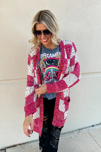 Checkered Confetti Cardigan