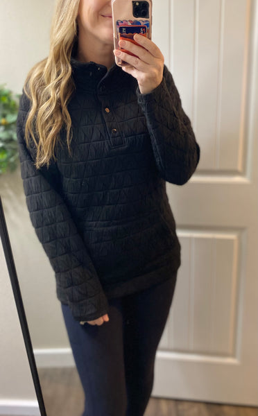 Samples! MM Quilted Snap Pullover