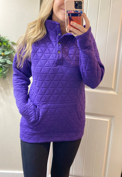 Samples! MM Quilted Snap Pullover