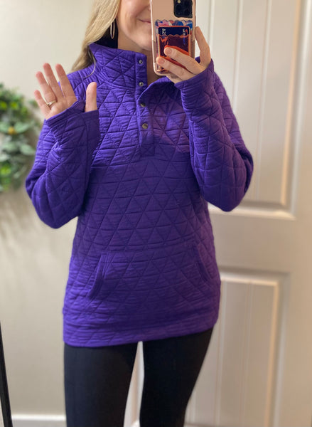 Samples! MM Quilted Snap Pullover