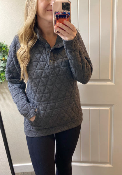 Samples! MM Quilted Snap Pullover