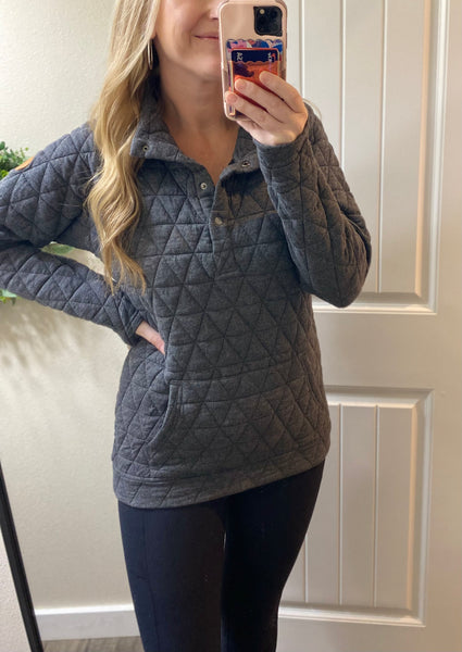 Samples! MM Quilted Snap Pullover