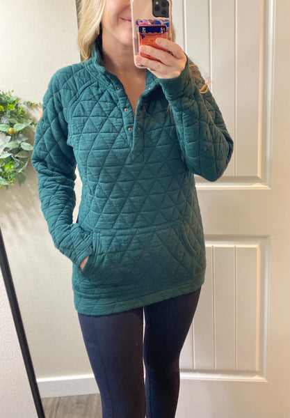 Samples! MM Quilted Snap Pullover