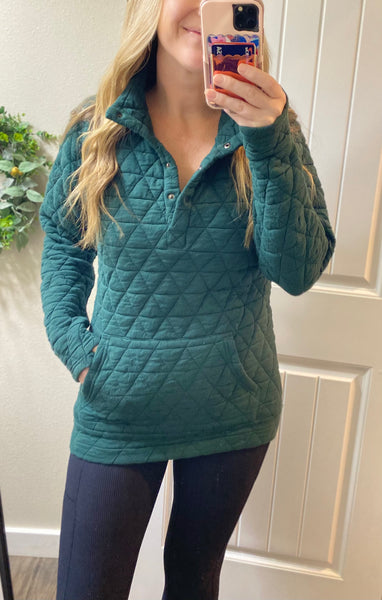 Samples! MM Quilted Snap Pullover