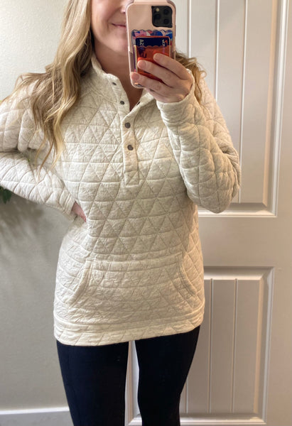 Samples! MM Quilted Snap Pullover