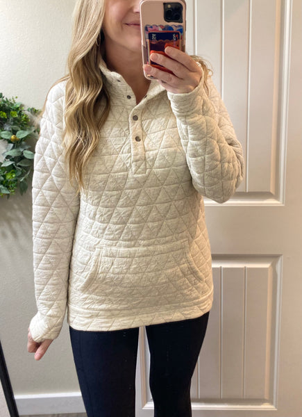 Samples! MM Quilted Snap Pullover