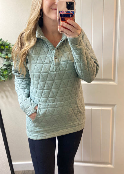 Samples! MM Quilted Snap Pullover