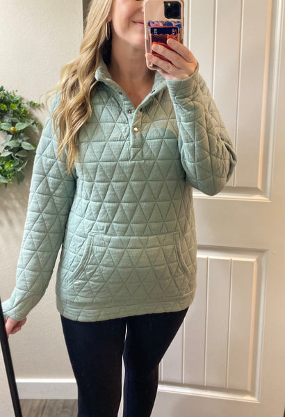 Samples! MM Quilted Snap Pullover