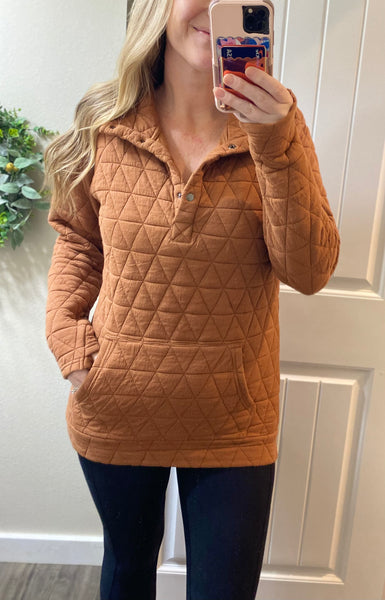 Samples! MM Quilted Snap Pullover