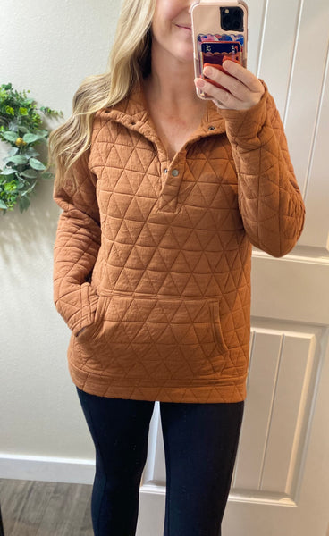 Samples! MM Quilted Snap Pullover