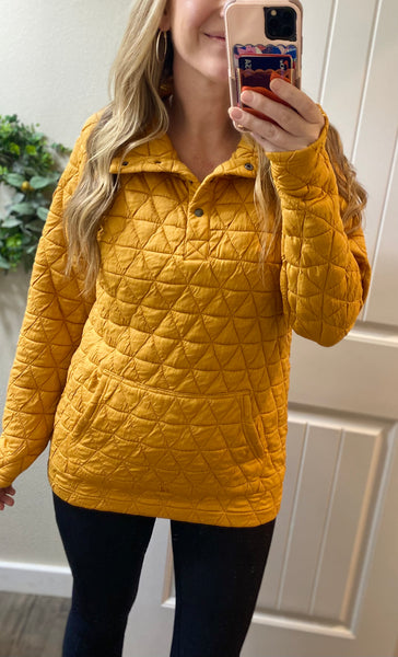 Samples! MM Quilted Snap Pullover
