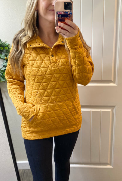 Samples! MM Quilted Snap Pullover