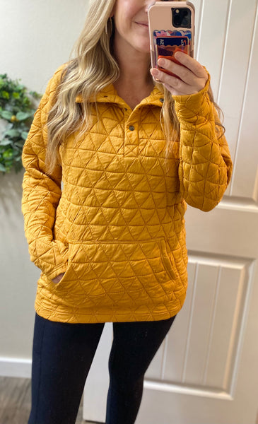 Samples! MM Quilted Snap Pullover
