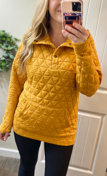 Samples! MM Quilted Snap Pullover