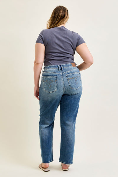 Judy Blue Mid Rise Straight Denim
