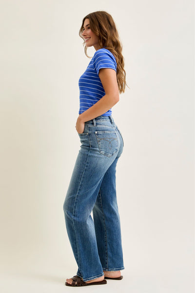 Judy Blue Mid Rise Straight Denim