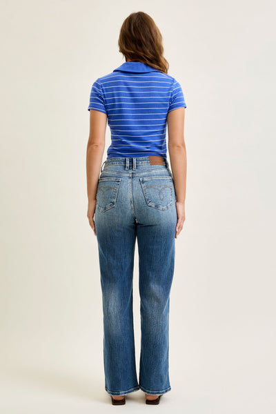 Judy Blue Mid Rise Straight Denim