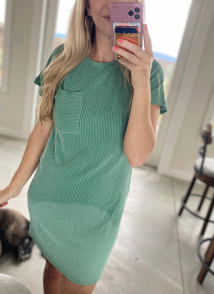 Ribbed Pocket Dress