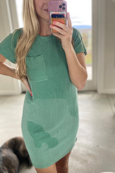 Ribbed Pocket Dress