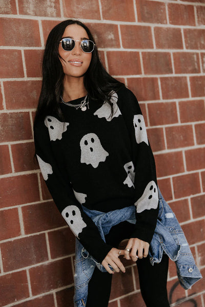 Preorder Halloween Ampersand Ave- Ghost Sweater
