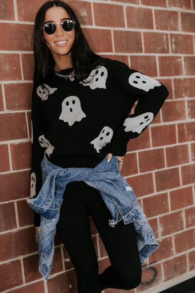 Preorder Halloween Ampersand Ave- Ghost Sweater