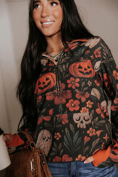 Preorder Halloween Ampersand Ave- Harvest 1/2 Zip Hoodie