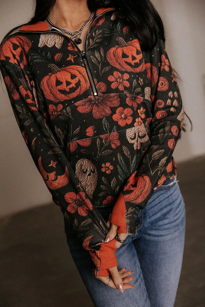 Preorder Halloween Ampersand Ave- Harvest 1/2 Zip Hoodie