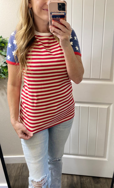 Ampersand Ave. Ringer Stripes Tee