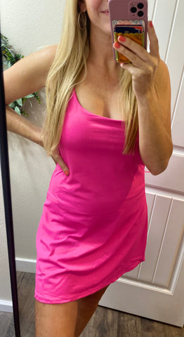 Pink Tennis Dress with Bra