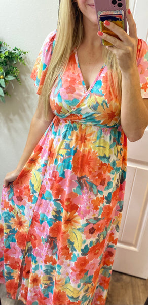 Bright Floral Maxi