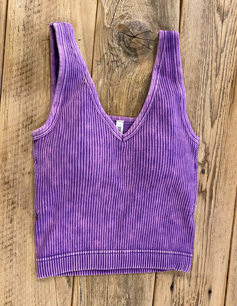 Ribbed Crop Bra Cami