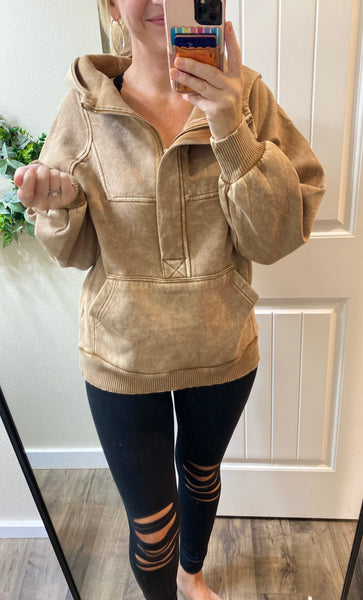 Oversized Fleece 1/4 Zip Pullovers