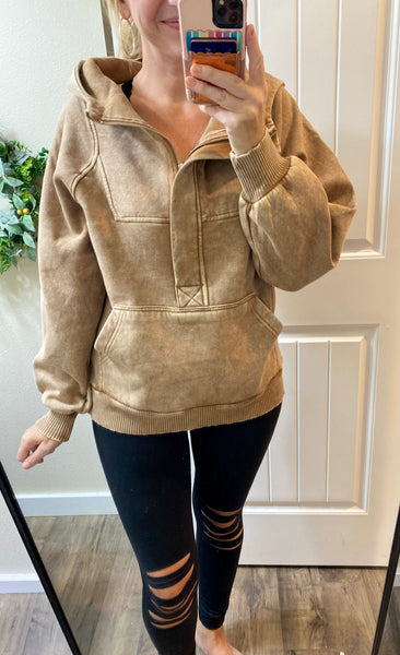Oversized Fleece 1/4 Zip Pullovers