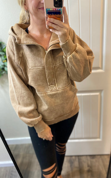 Oversized Fleece 1/4 Zip Pullovers